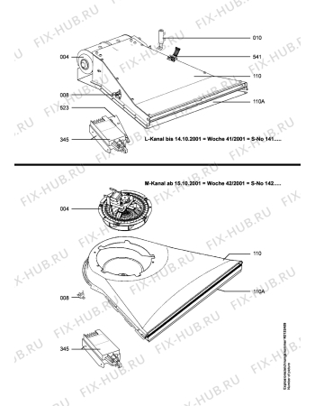 Взрыв-схема плиты (духовки) Aeg Electrolux B5742-4-M  CANADA - Схема узла Ventilation